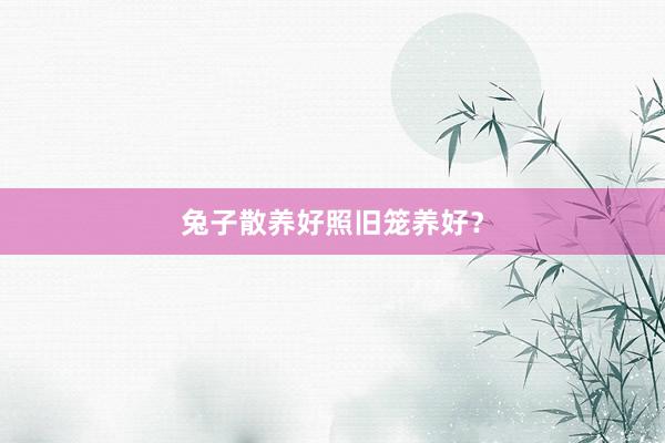 兔子散养好照旧笼养好？
